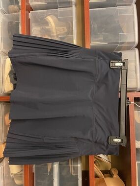 Athleta Navy Blue Pleated Mini Skirt